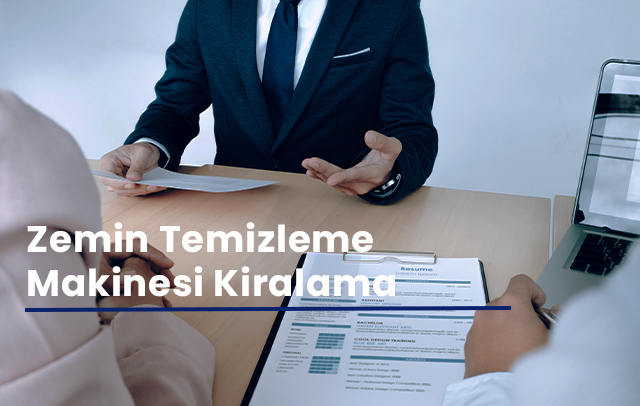 Zemin Temizleme Makinesi Kiralama